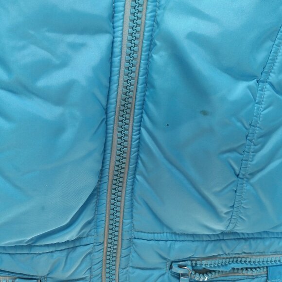 Vintage 80's Puffer Ski Jacket Turquoise HEAD Size S (T-377) - Picture 5 of 9